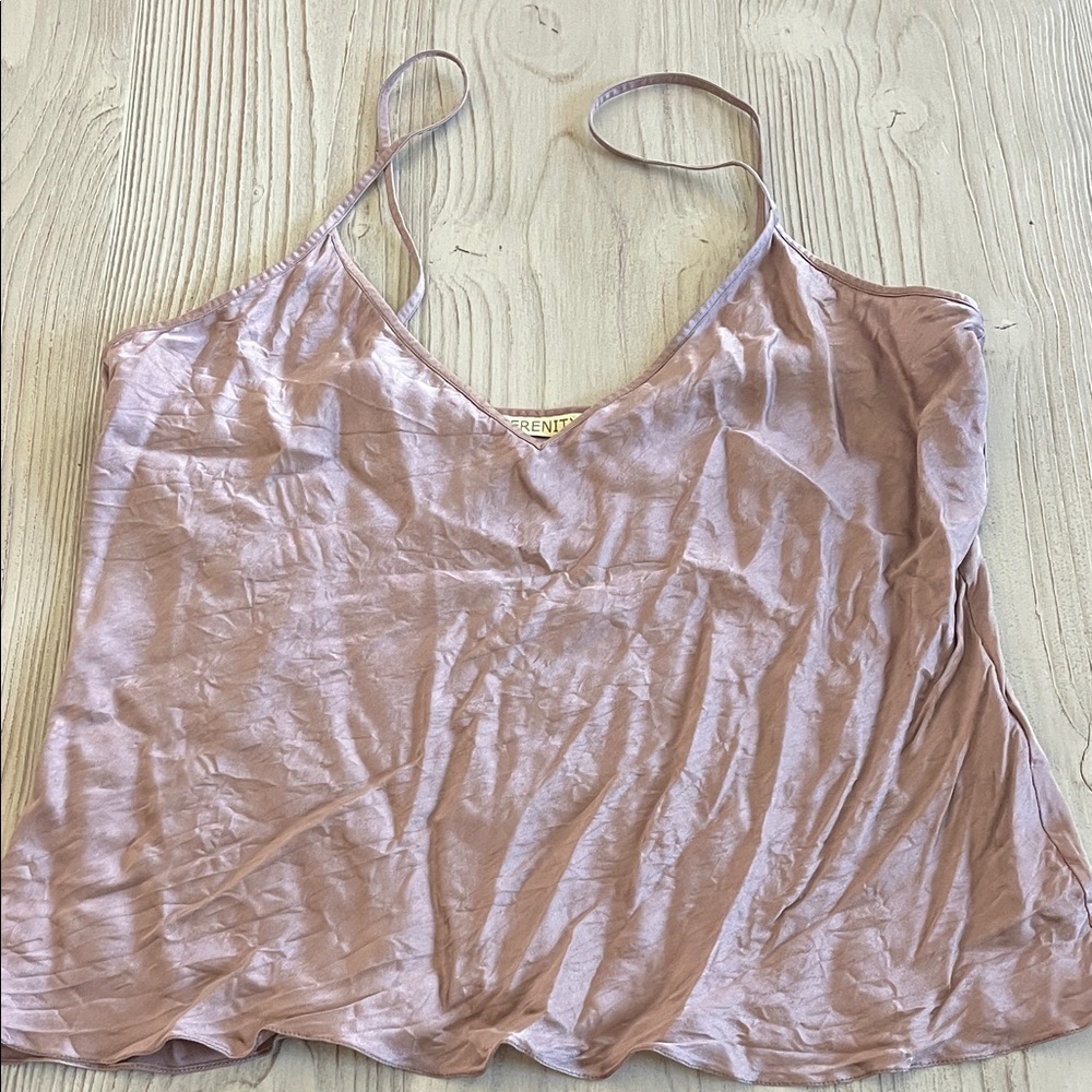 Serenity silk Mauve Spaghetti Strap Top blouse
